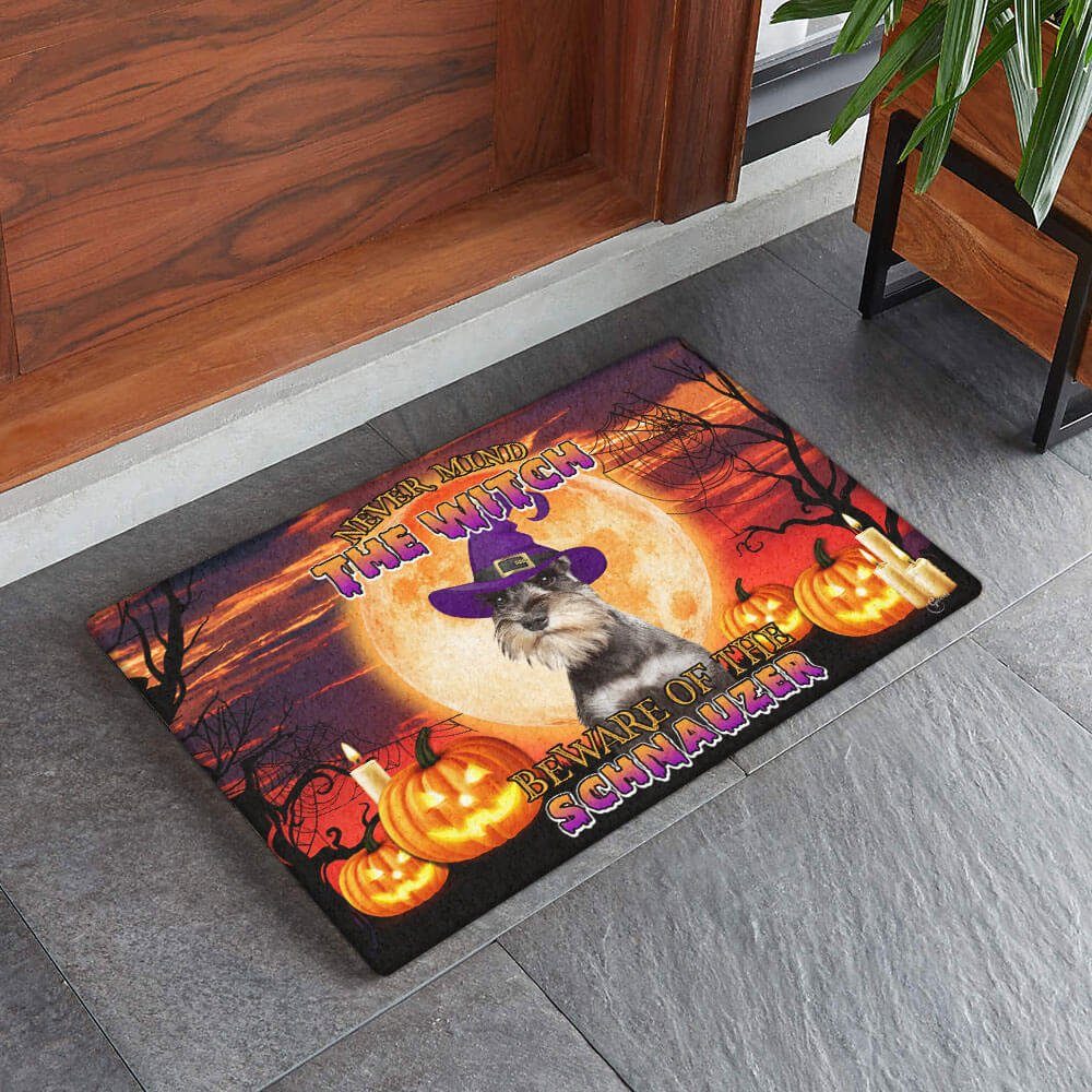 Schnauzer Doormat Halloween THB3296DM Schnauzer Doormat Halloween THB3296DM