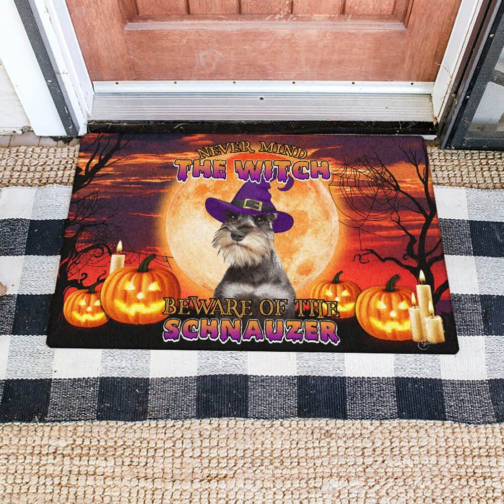 Schnauzer Doormat Halloween THB3296DM Schnauzer Doormat Halloween THB3296DM