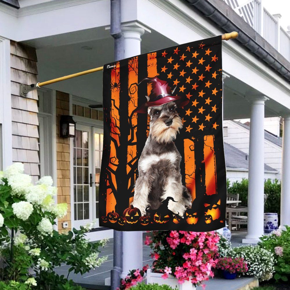 Schnauzer Halloween Flag