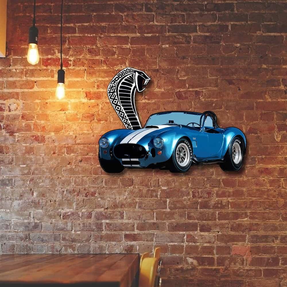 Shelby Cobra Hanging Metal Sign PS593MS