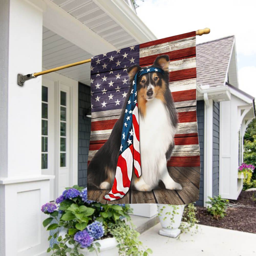 Shetland sheepdog Flag Charming Dog NTB216Fv13