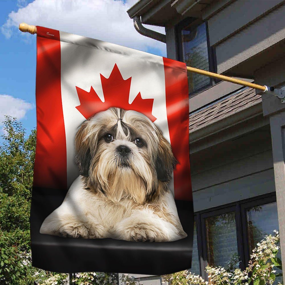 Shih Tzu Dog Canadian Flag QNN557Fv4