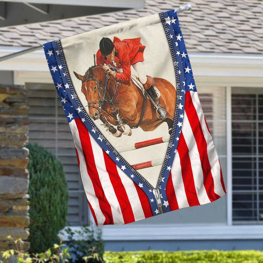 Show Jumping American Flag LNH025F