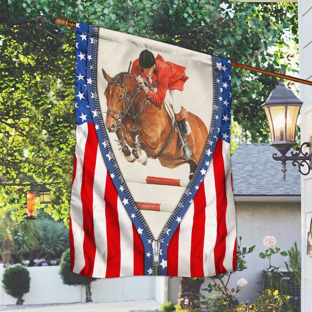 Show Jumping American Flag LNH025F