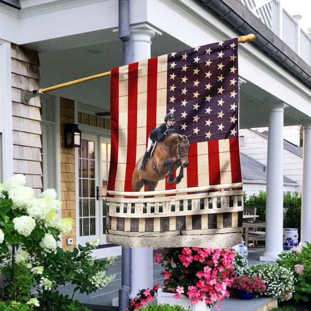 Show Jumping Custom Image Flag