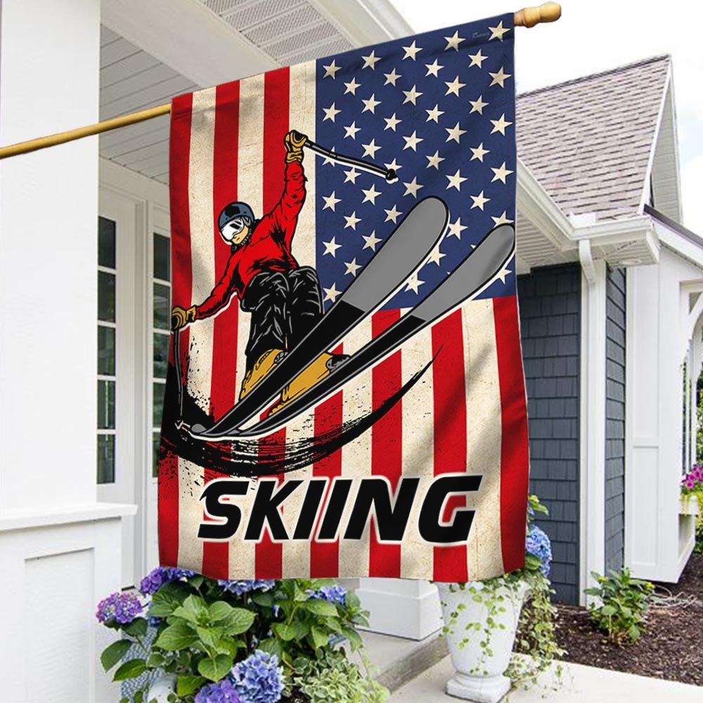 Skiing American Flag MLN789F