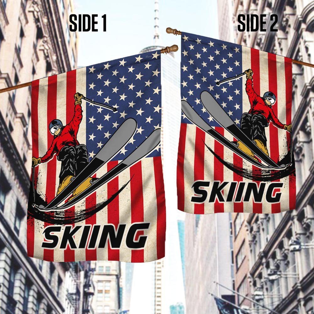 Skiing American Flag MLN789F