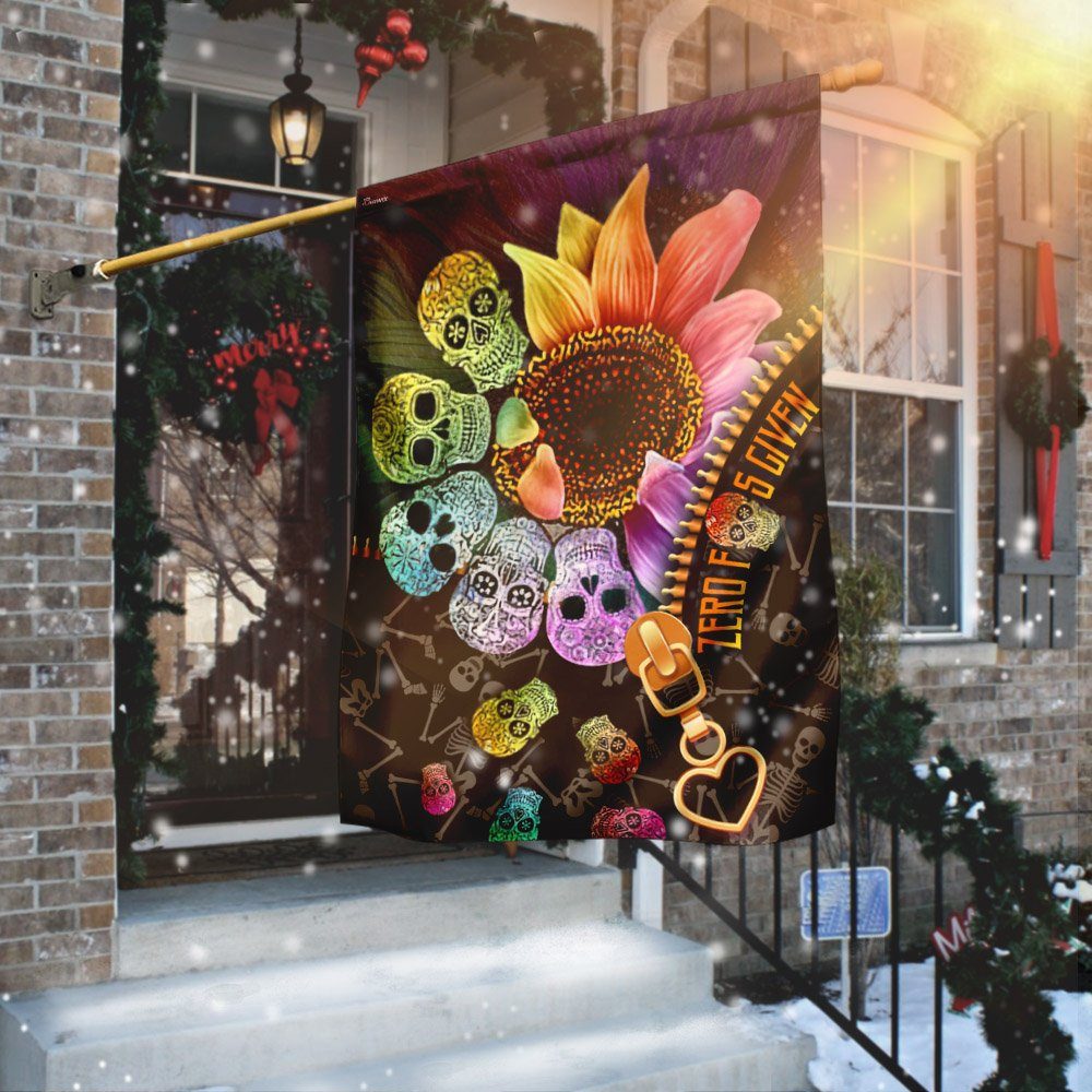 Skull Flower Flag