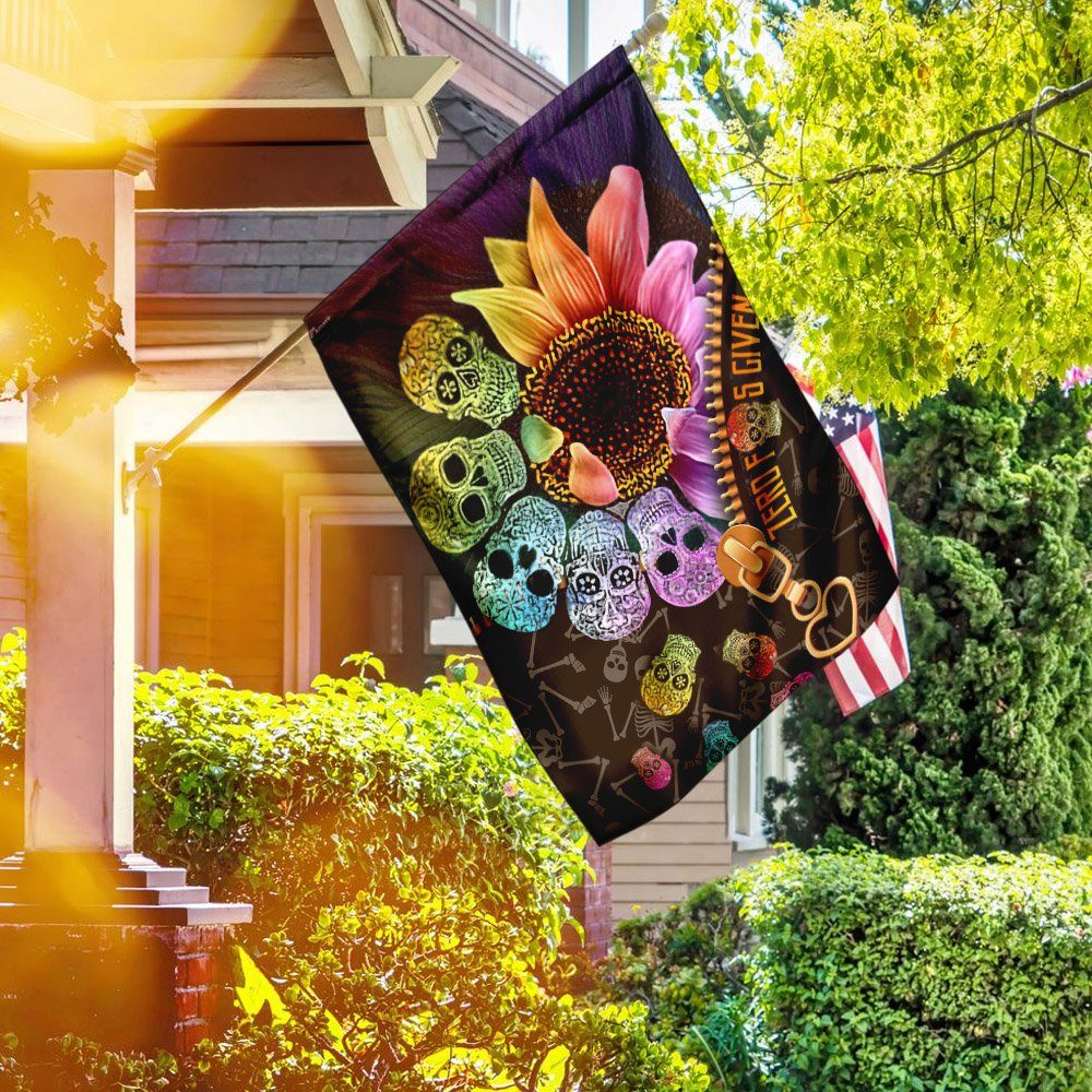 Skull Flower Flag