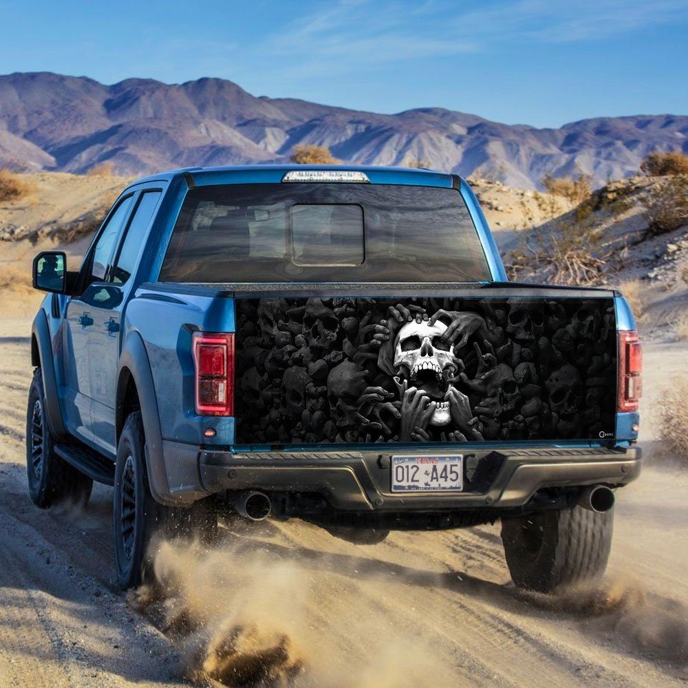 Skull Truck Tailgate Decal Sticker Wrap