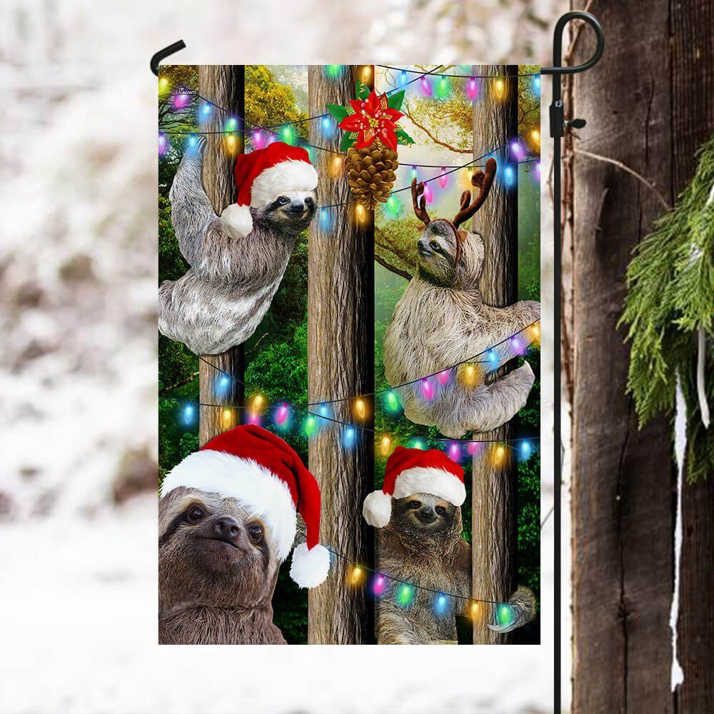 Sloth Christmas Flag NNT133F