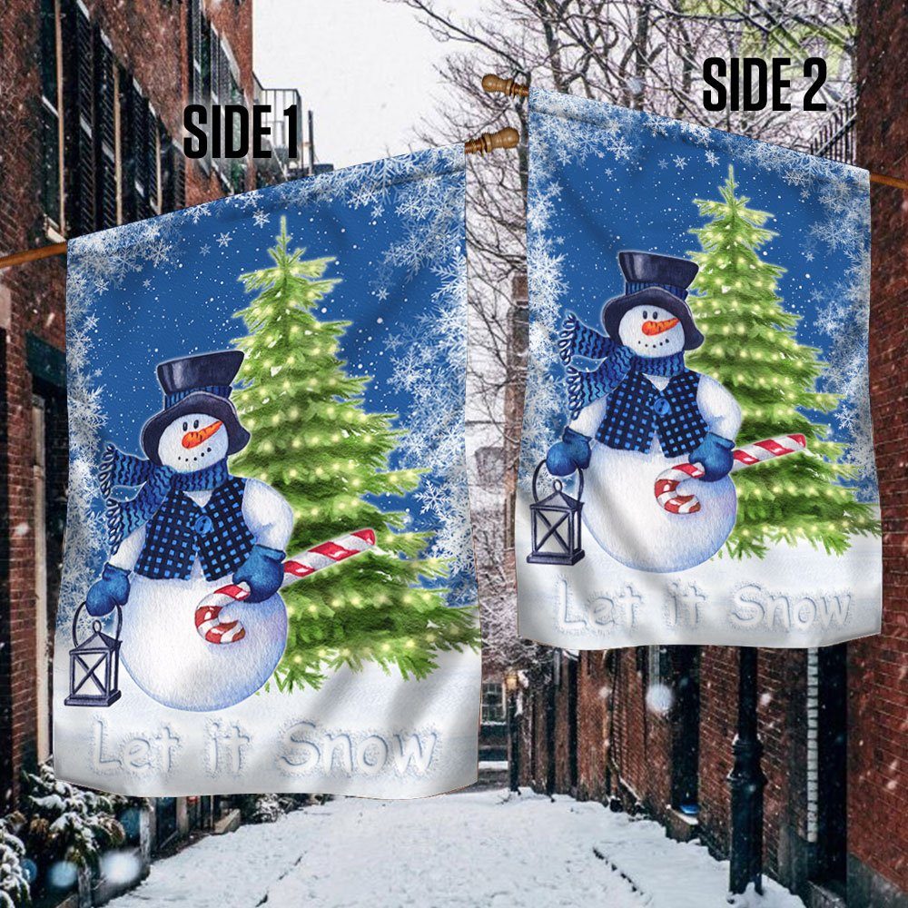 Snowman Christmas Flag Let It Snow TQN568F