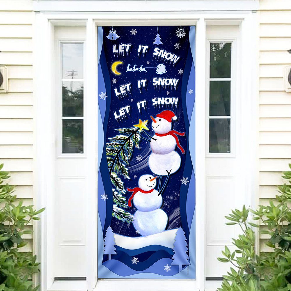 Snowman Door Cover Let It Snow MLH1898D