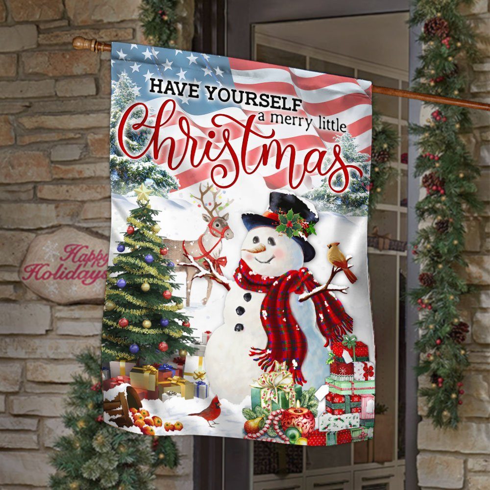 Snowman Flag Have Yourself A Merry Little Christmas LHA1869F