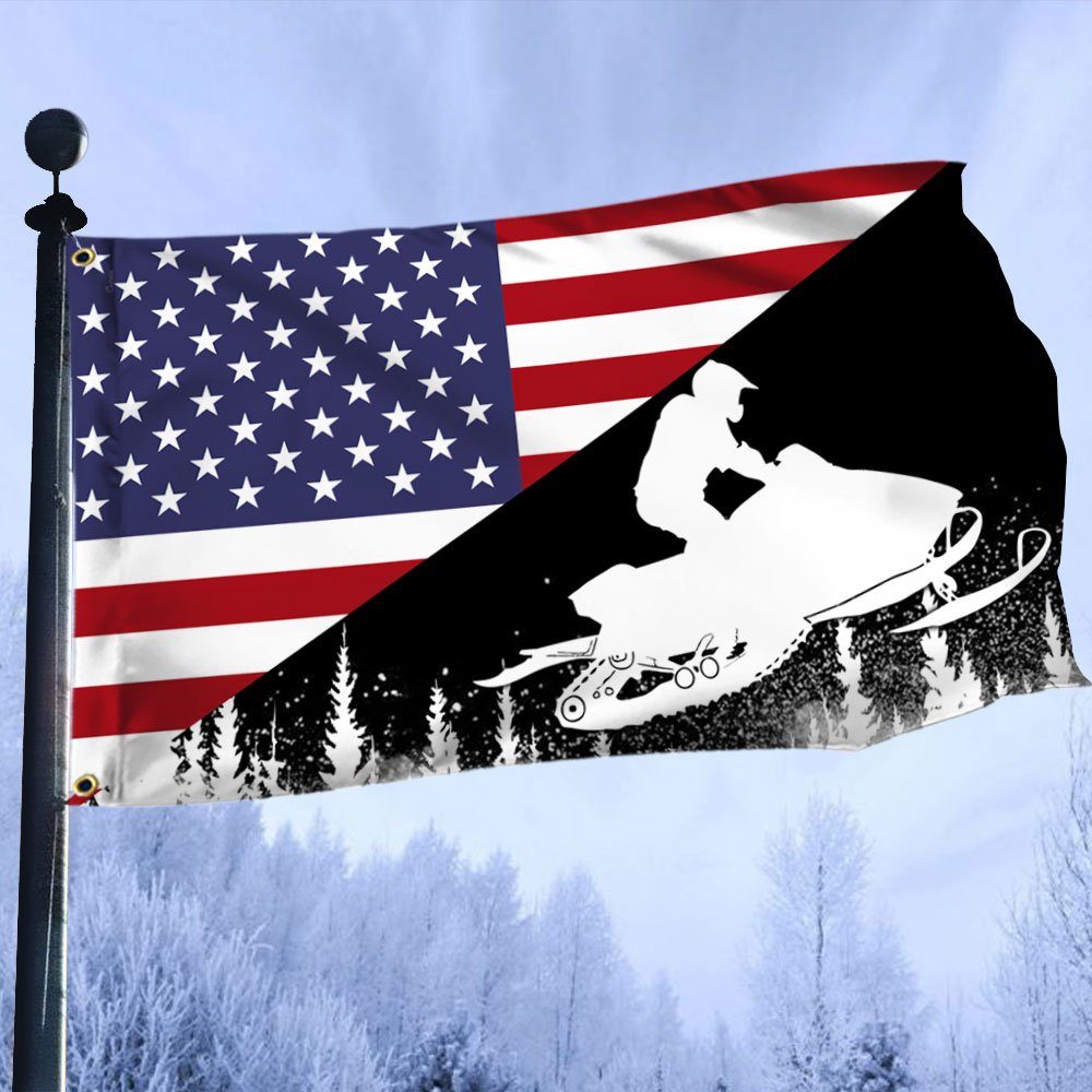 Snowmobile US Grommet Flag DDH2980GF