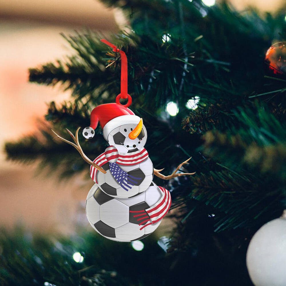 Soccer Custom – Shaped Ornament Snowman NNT158Ov3