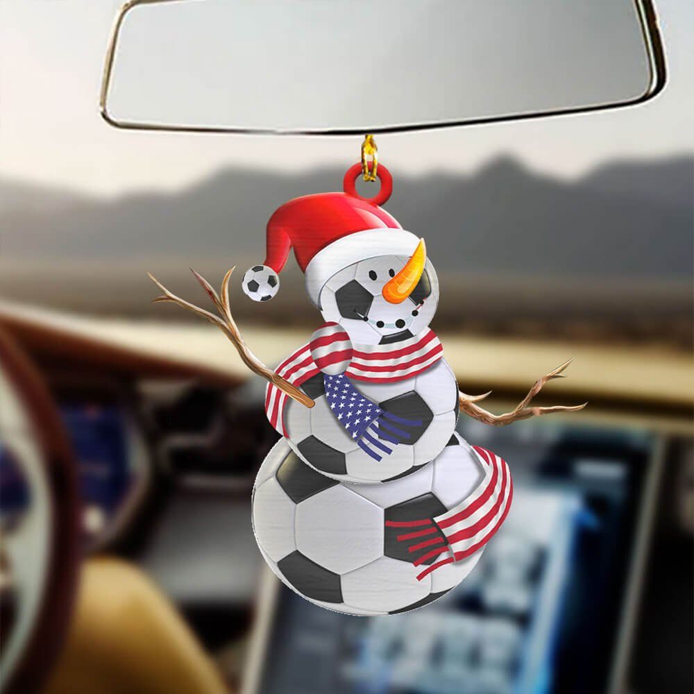 Soccer Custom – Shaped Ornament Snowman NNT158Ov3