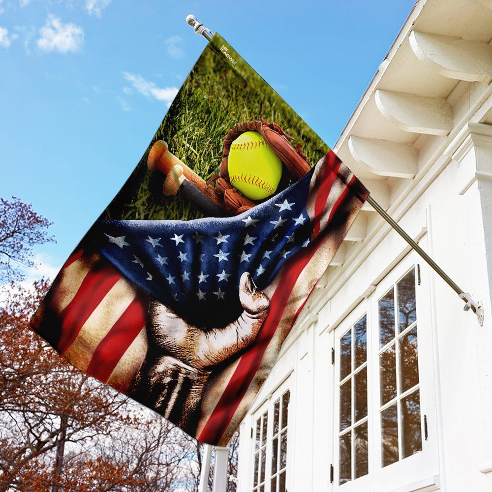 Softball American U.S. Flag