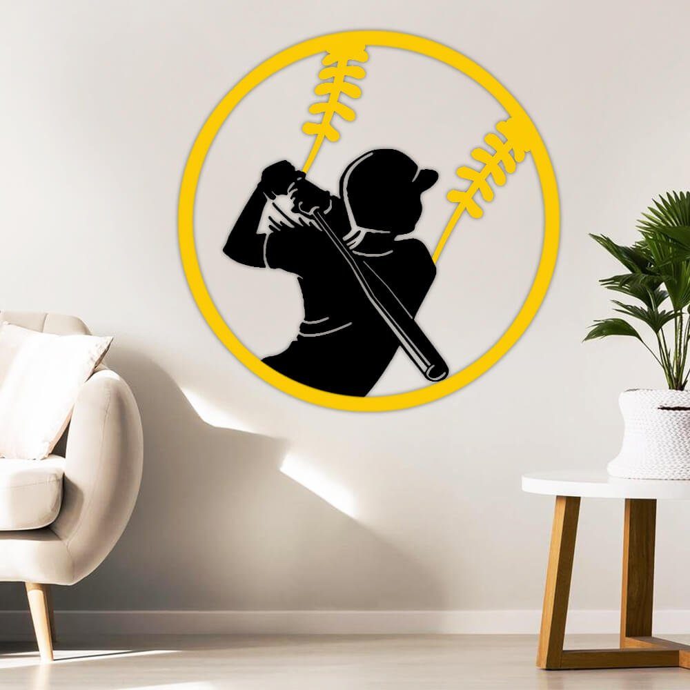 Softball Hanging Metal Sign Love NNT132MS