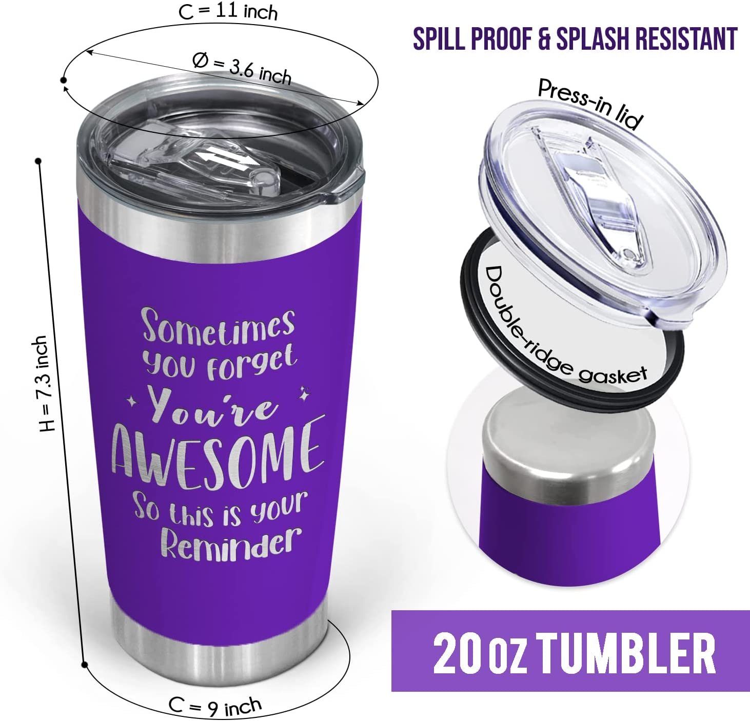 Sometimes You Forget You’re Awesome – Gift For Mom Laser Engrave 20 Oz Tumbler