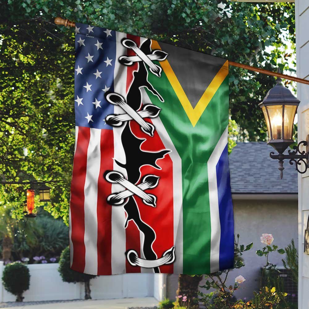 South African And American Flag