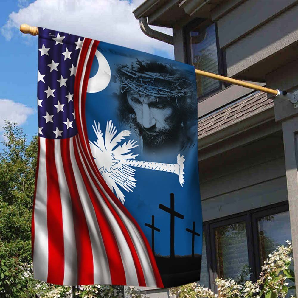 South Carolina American Flag Jesus South Carolina DBD3272Fv1