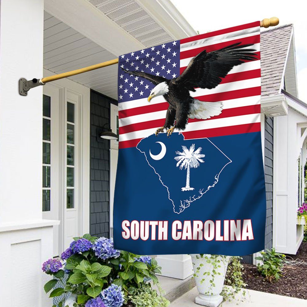 South Carolina And American Eagle Flag MLN274F