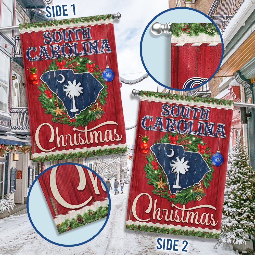 South Carolina Christmas Flag Merry Christmas LNT626Fv5