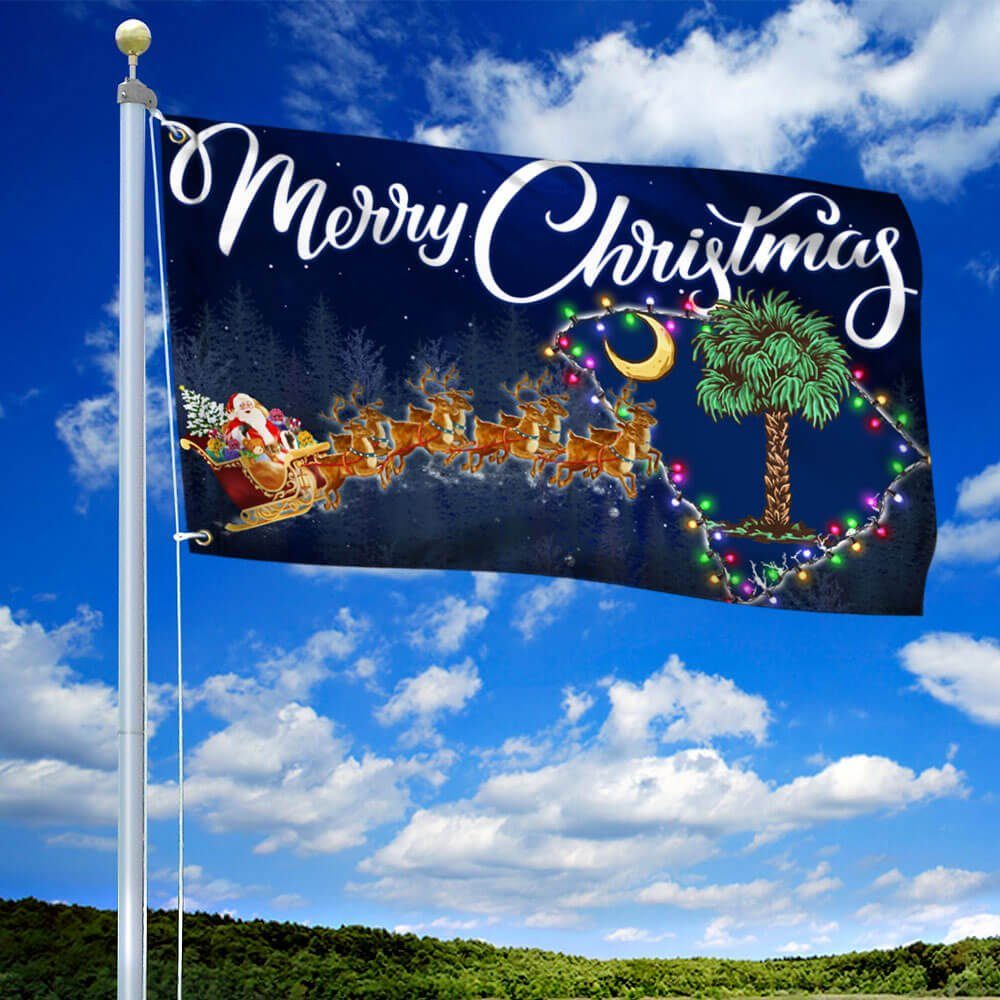 South Carolina Christmas Grommet Flag TPT467GF