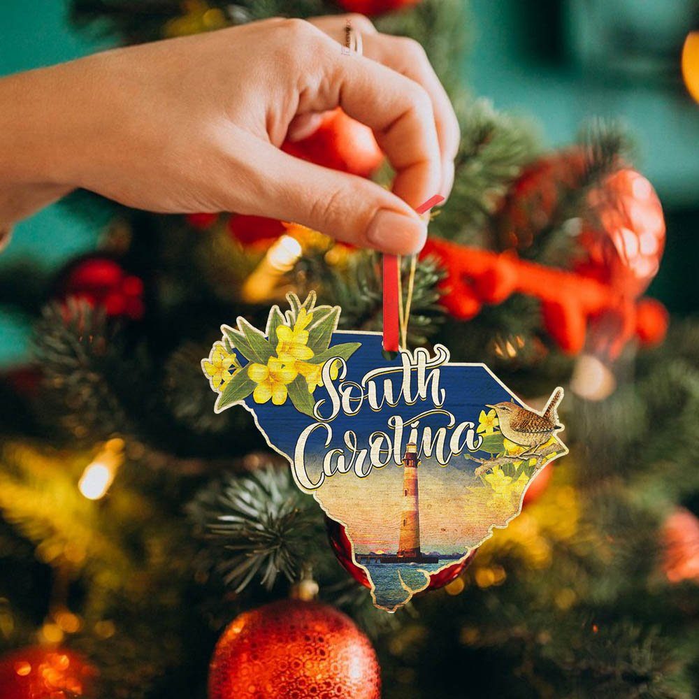 South Carolina Custom – Shaped Ornament Yellow Jessamine Carolina LNT255O