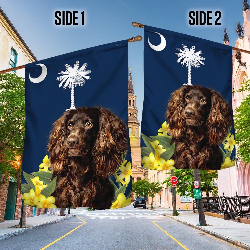 South Carolina Flag Boykin Spaniel and Yellow Jessamine BNN596F