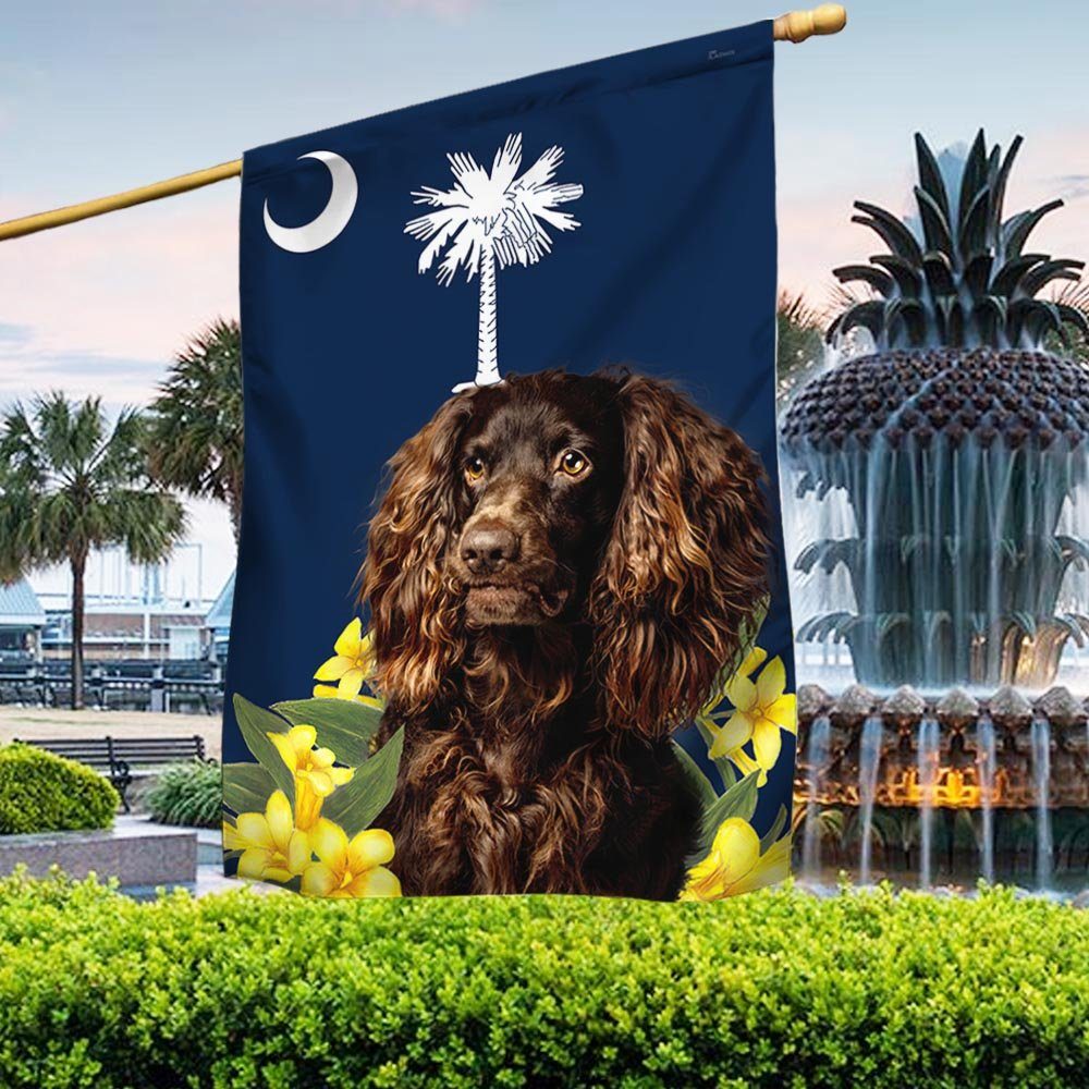 South Carolina Flag Boykin Spaniel and Yellow Jessamine BNN596F