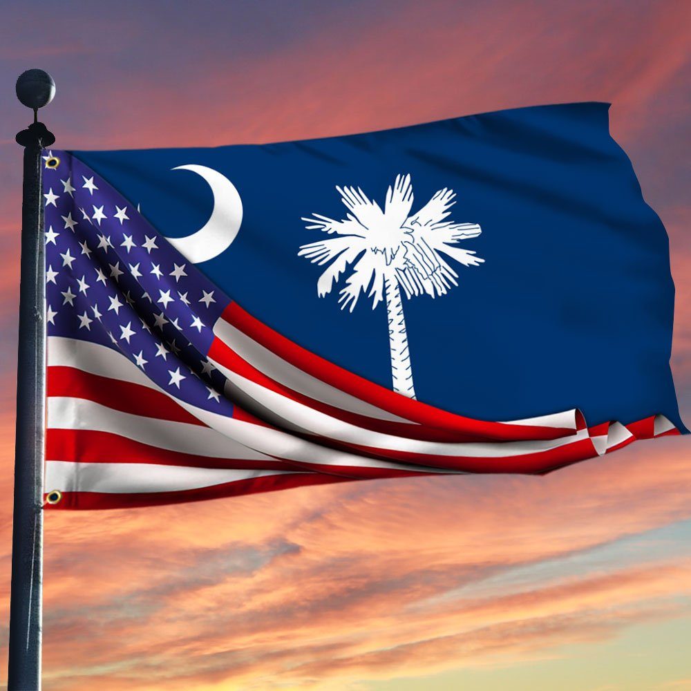 South Carolina Flag South Carolina American Grommet Flag QTR293GF