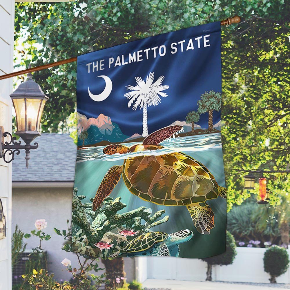 South Carolina Flag The Palmetto State. Loggerhead Turtle BNN731F