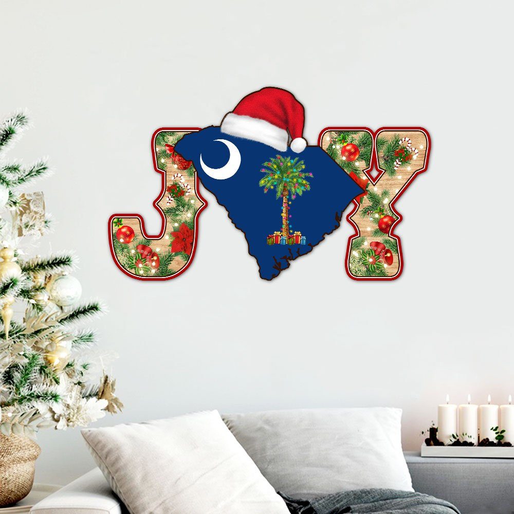 South Carolina Joy Christmas Hanging Metal Sign BNN693MS