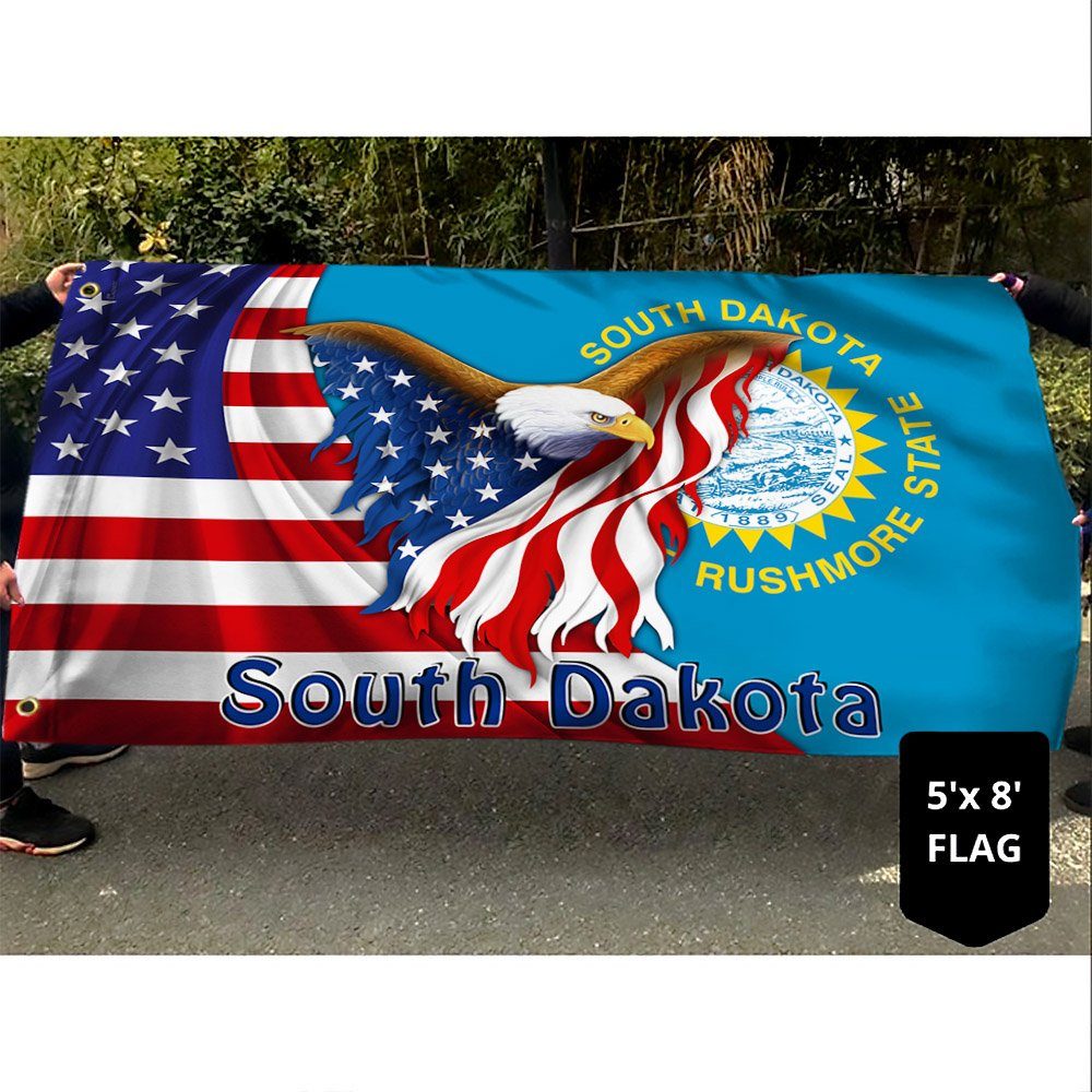 South Dakota Eagle Grommet Flag MLH1774GFv3