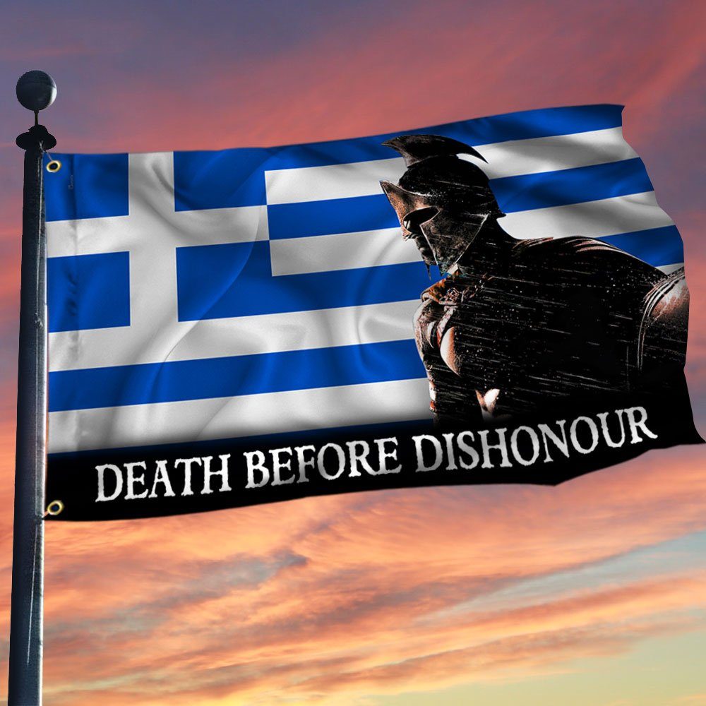 Spartan Flag Warrior Greece Flag TRL1386GF