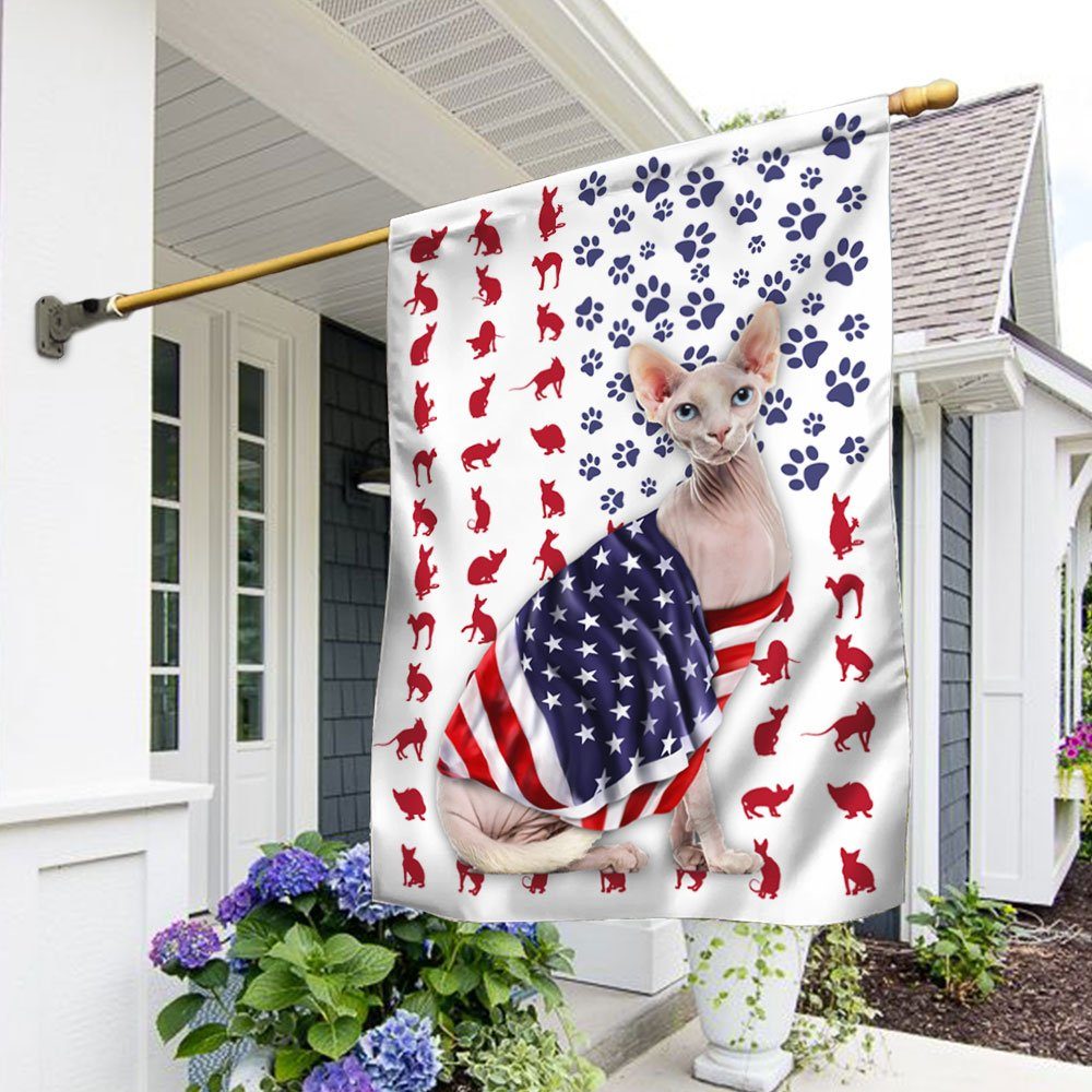 Sphynx Cat American Flag DDH2611Fv37