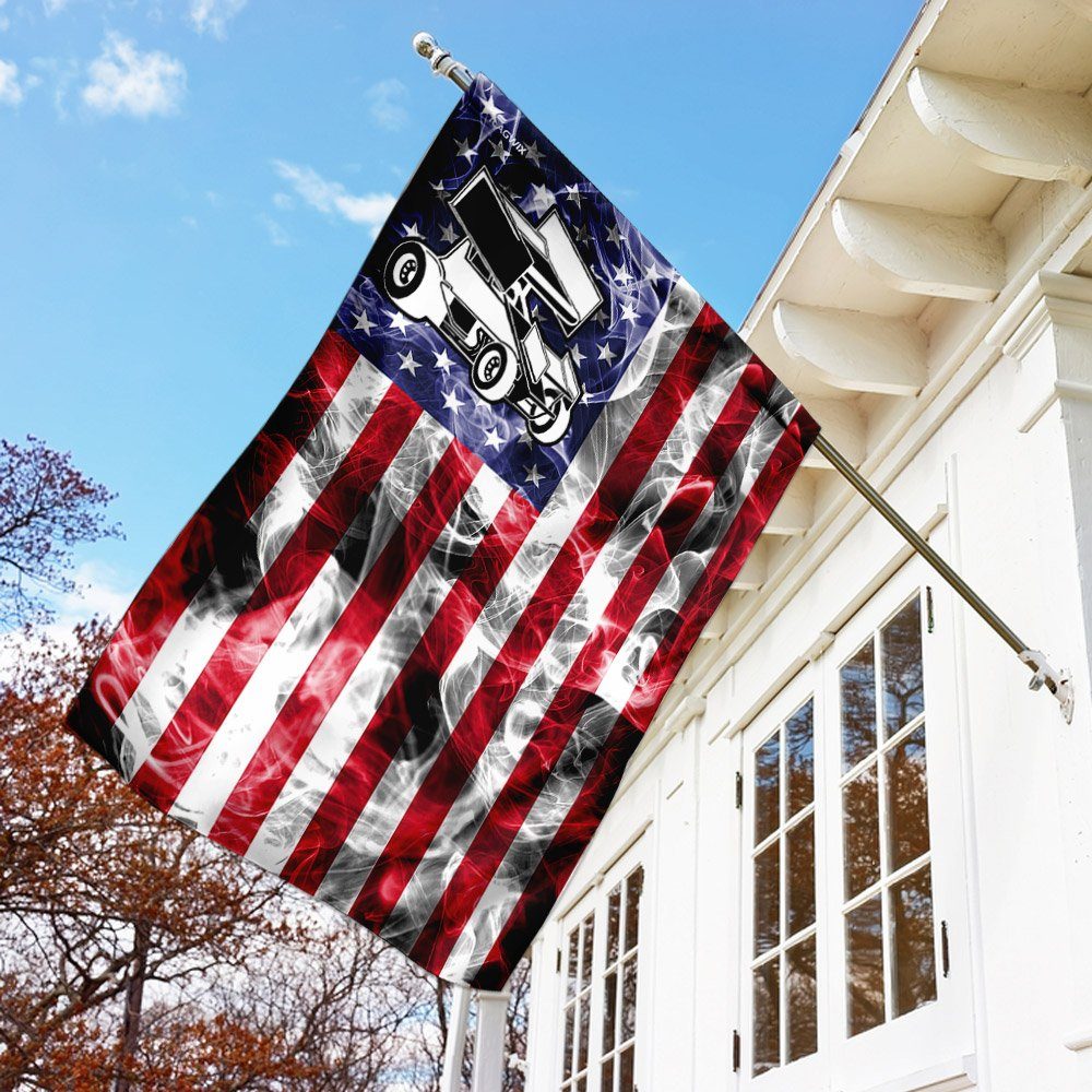 Sprint Car Racing American U.S. Flag