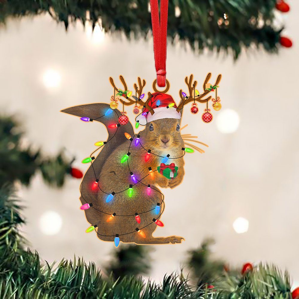 Squirrel Lights Christmas Ornament TQN617O