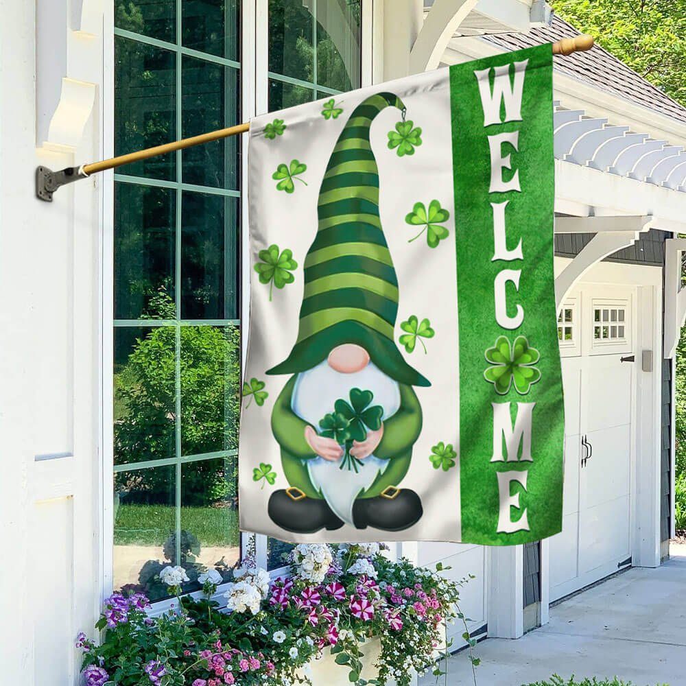 St. Patrick’s Day Flag Irish Gnome Welcome TQN866F