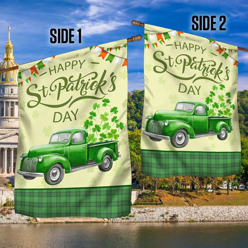 St. Patricks Day Irish Shamrock Truck Flag MLN910F