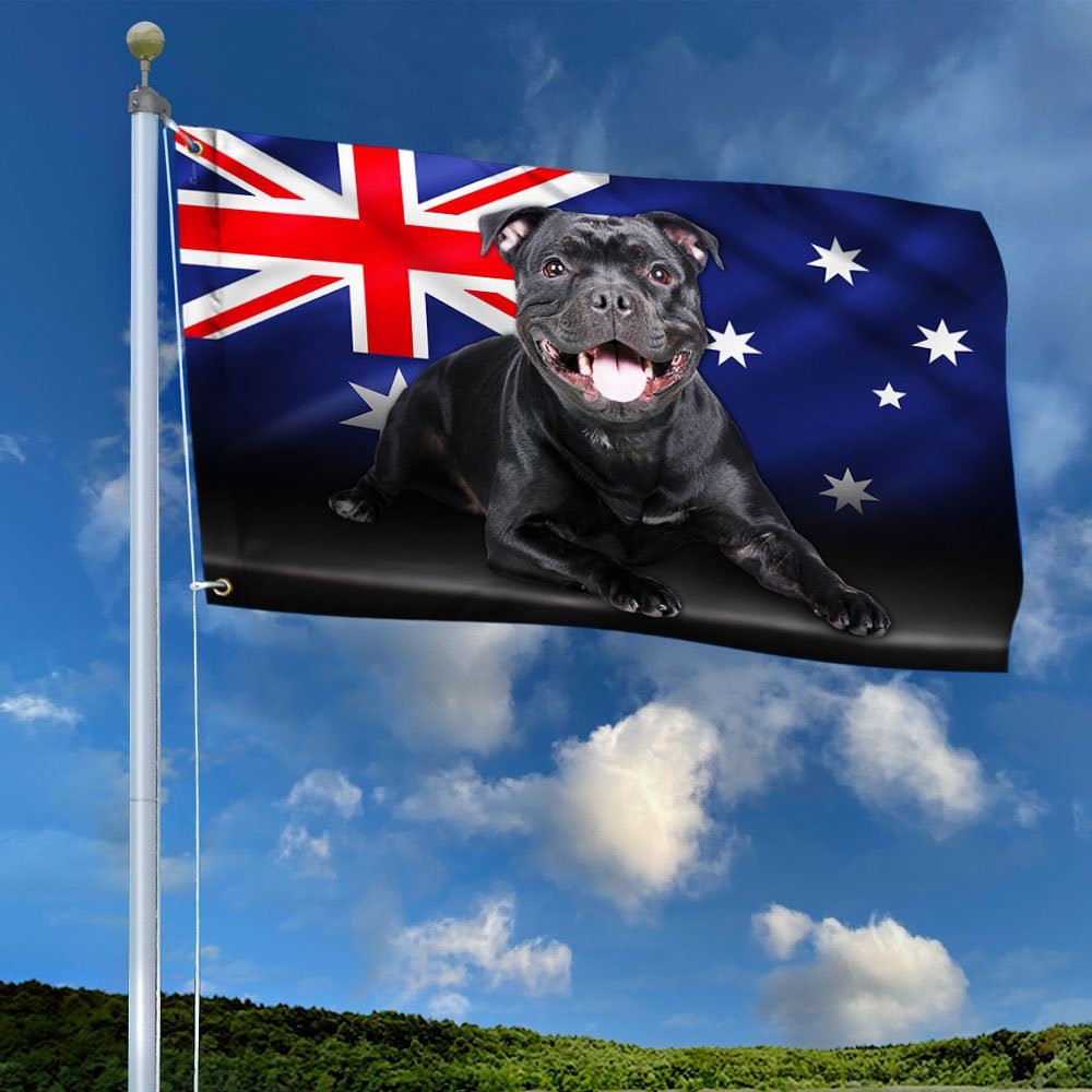 Staffordshire Bull Terrier Dog Australian Grommet Flag QNN576GFv1