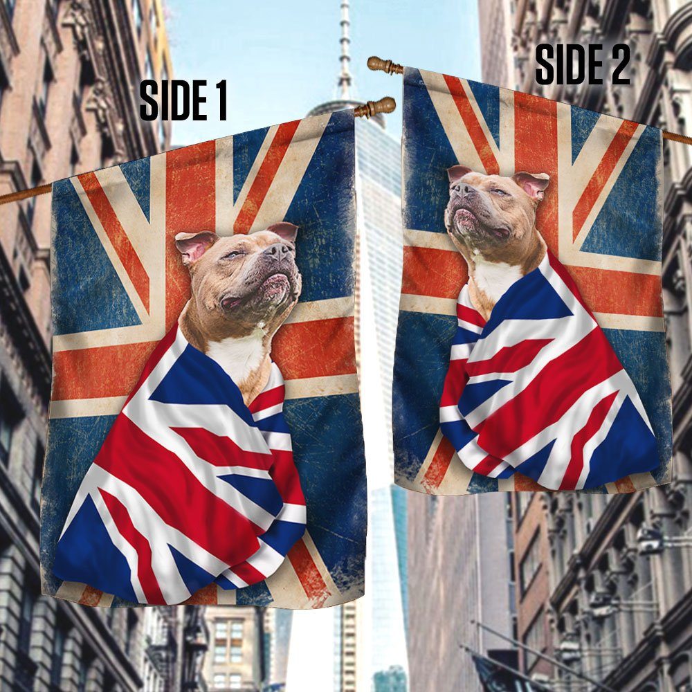 Staffordshire Bull Terrier Flag Patriotic Dog ANL08Fv4