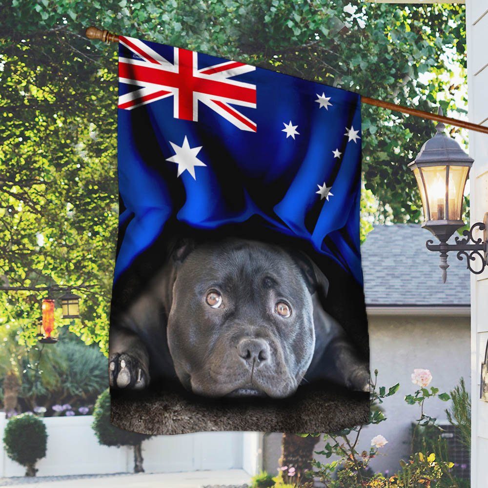 Staffordshire Bull Terrier Patriot Australian Flag THH3346Fv1