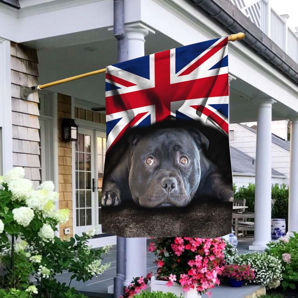 Staffordshire Bull Terrier Patriot UK Flag THH3346Fv3