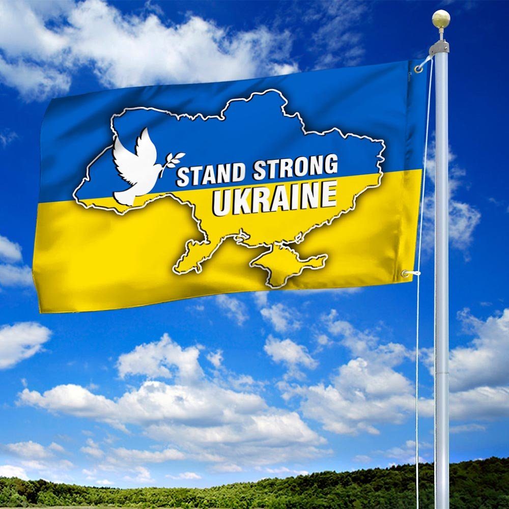 Stand Strong Ukraine Grommet Flag THH3861GF