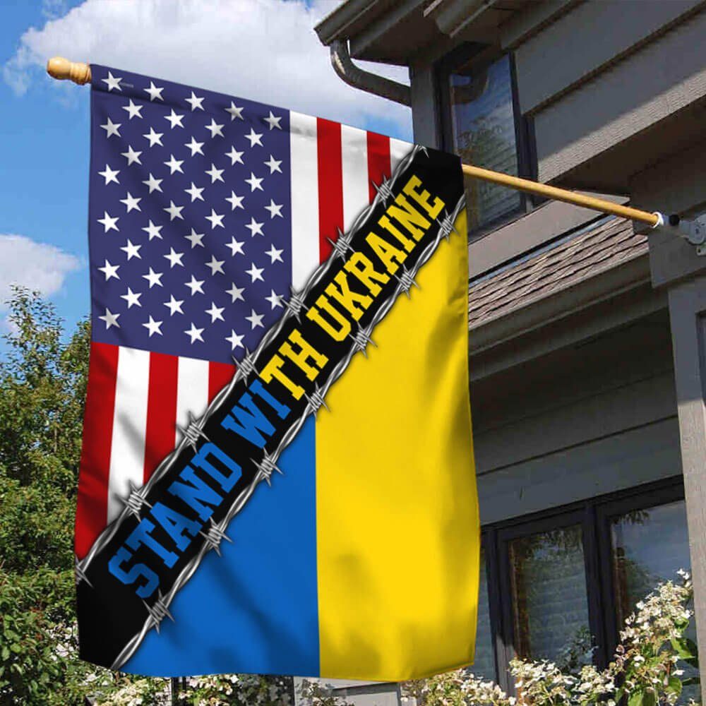 Stand With Ukraine, America Ukraine Flag THB3781F