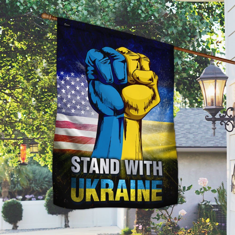 Stand With Ukraine American FLag QNK1099F