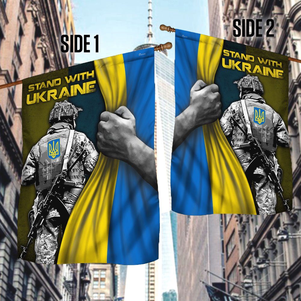 Stand With Ukraine Flag Ukrainian Soldier DDH3464F